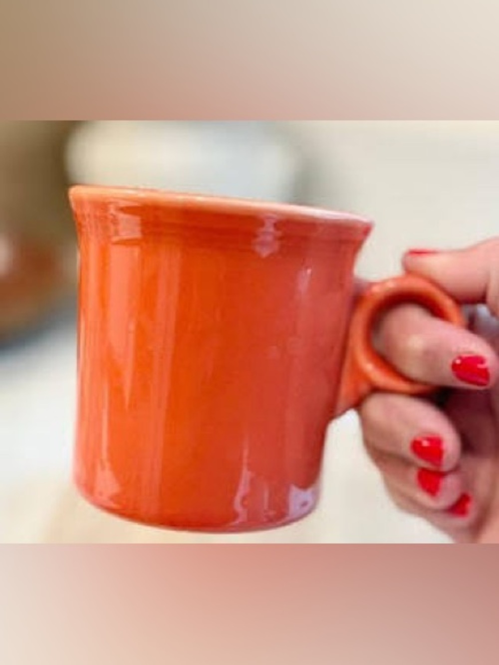 Fiestaware Persimmon Ring Handle Mug